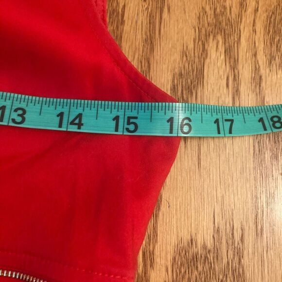 Calvin Klein Red Zipper Dress - Picture 10 of 11